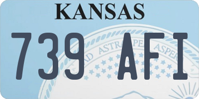 KS license plate 739AFI