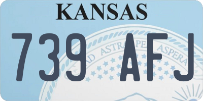 KS license plate 739AFJ