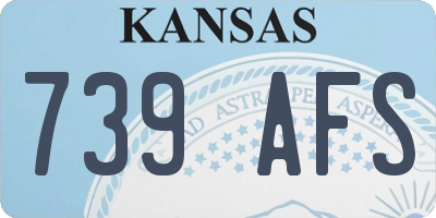 KS license plate 739AFS