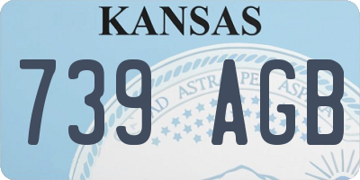 KS license plate 739AGB
