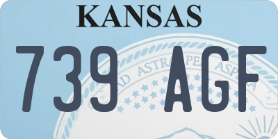 KS license plate 739AGF