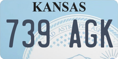 KS license plate 739AGK