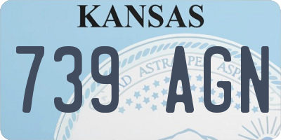 KS license plate 739AGN