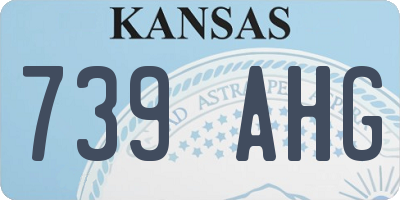 KS license plate 739AHG