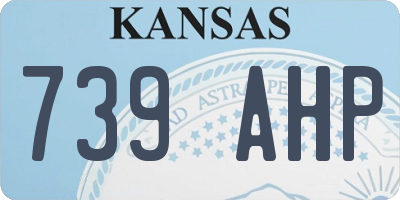 KS license plate 739AHP