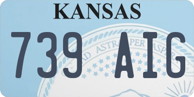 KS license plate 739AIG