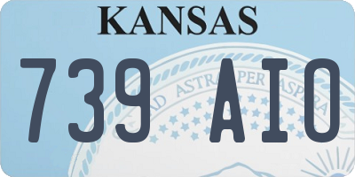KS license plate 739AIO