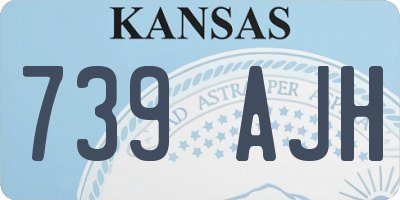 KS license plate 739AJH