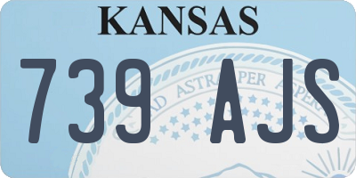 KS license plate 739AJS