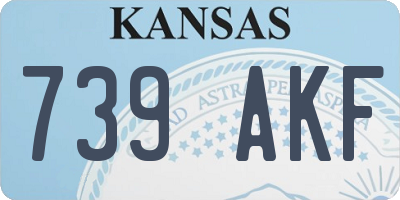 KS license plate 739AKF