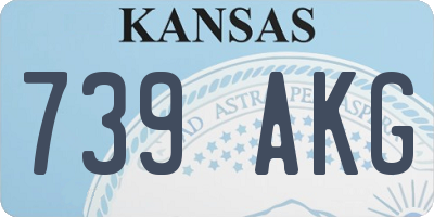 KS license plate 739AKG