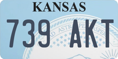 KS license plate 739AKT