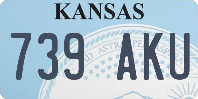 KS license plate 739AKU