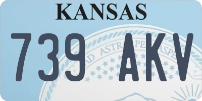 KS license plate 739AKV