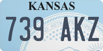 KS license plate 739AKZ