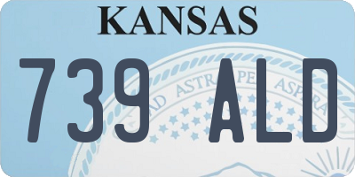KS license plate 739ALD