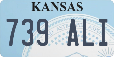 KS license plate 739ALI