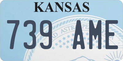 KS license plate 739AME