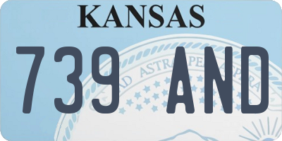 KS license plate 739AND