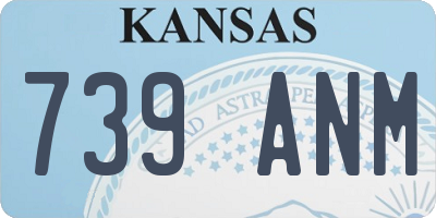 KS license plate 739ANM