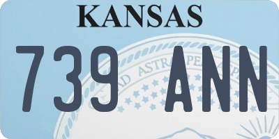 KS license plate 739ANN