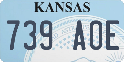 KS license plate 739AOE