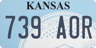 KS license plate 739AOR
