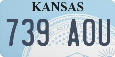 KS license plate 739AOU