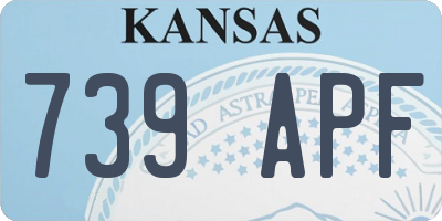 KS license plate 739APF