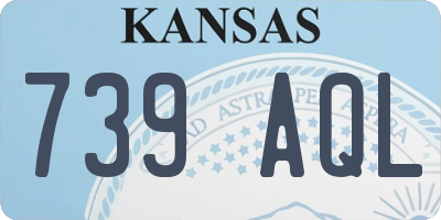 KS license plate 739AQL