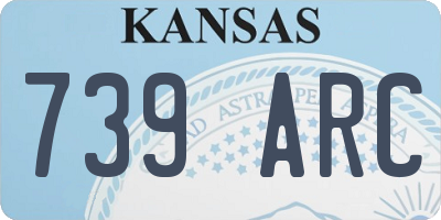 KS license plate 739ARC