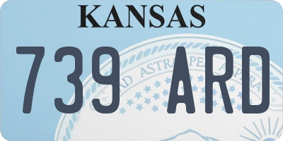KS license plate 739ARD