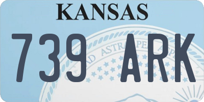 KS license plate 739ARK
