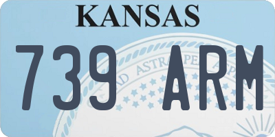 KS license plate 739ARM