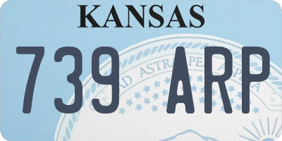 KS license plate 739ARP
