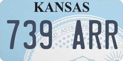 KS license plate 739ARR