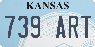 KS license plate 739ART