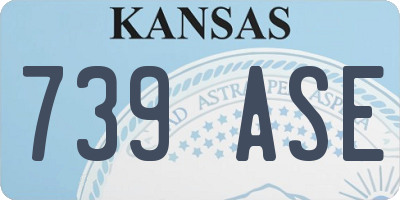 KS license plate 739ASE