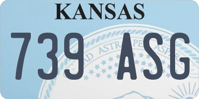 KS license plate 739ASG