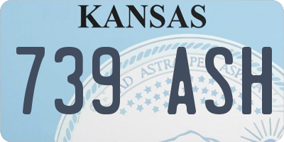 KS license plate 739ASH