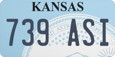KS license plate 739ASI