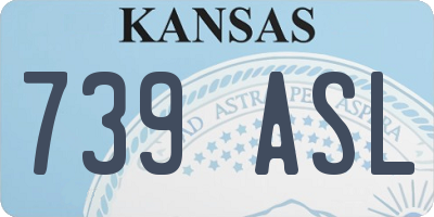 KS license plate 739ASL