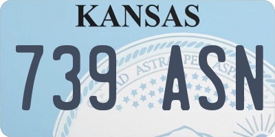 KS license plate 739ASN