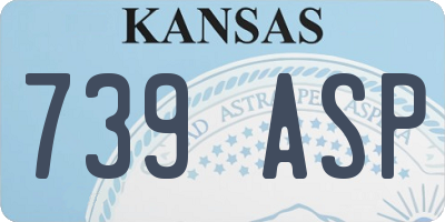 KS license plate 739ASP