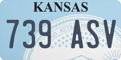 KS license plate 739ASV