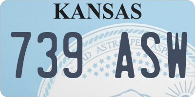 KS license plate 739ASW