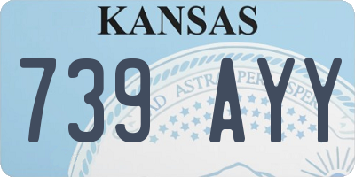 KS license plate 739AYY