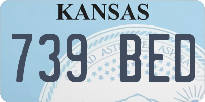 KS license plate 739BED