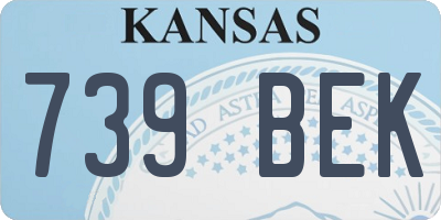 KS license plate 739BEK