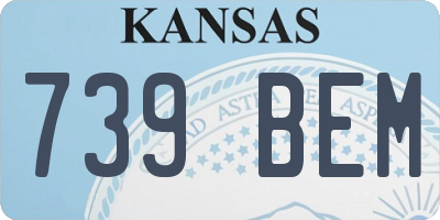 KS license plate 739BEM